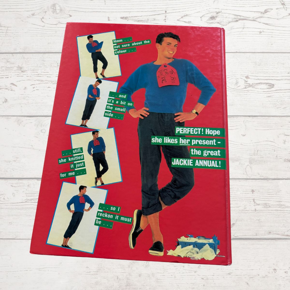 Vintage Jackie Annual 1986 on a white background