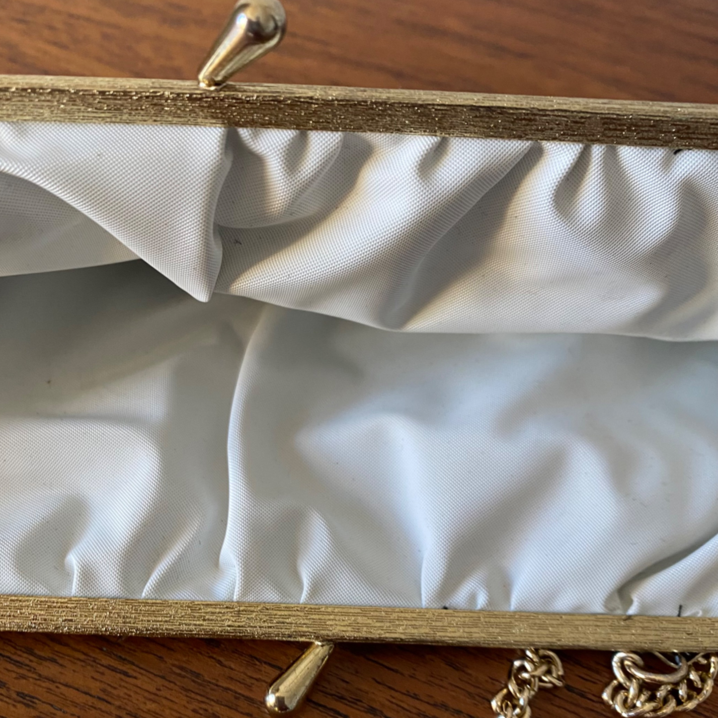 60s black and gold sparkly floral print handbag with matching mini hand mirror. Great gift idea.