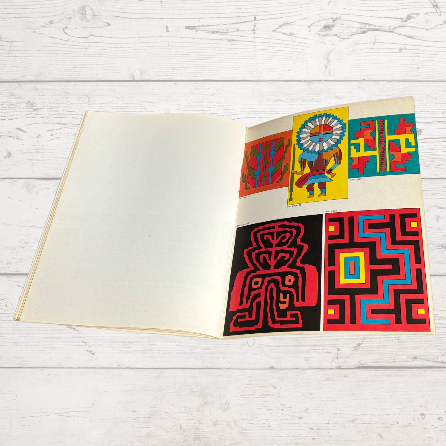 American Indian Needlepoint Designs by Roslyn Epstein. A 1970s Needlecraft Design Vintage Book