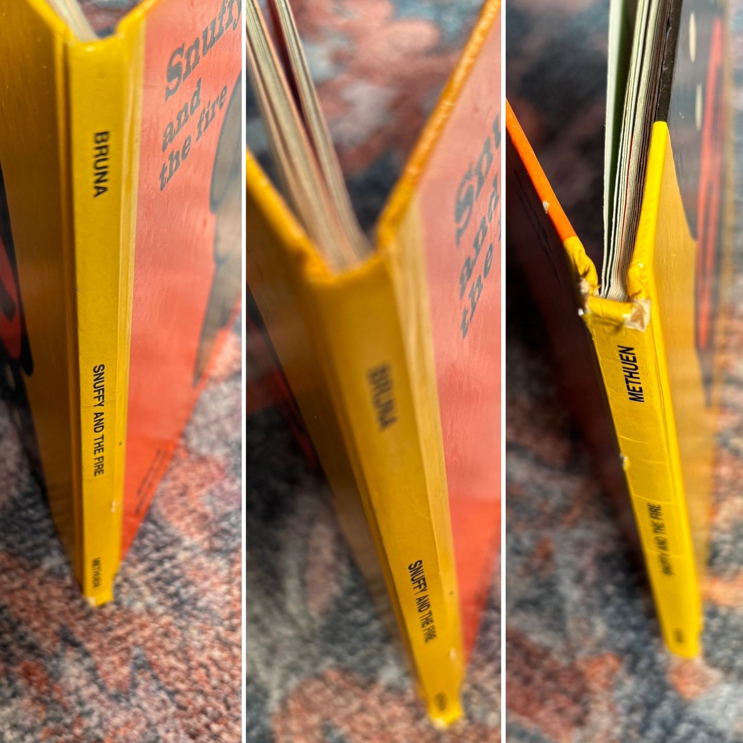 Vintage 1970s Dick Bruna Hardcover Children's Book - Snuffy and the Fire: A Bright and Colourful Tale of Heroism