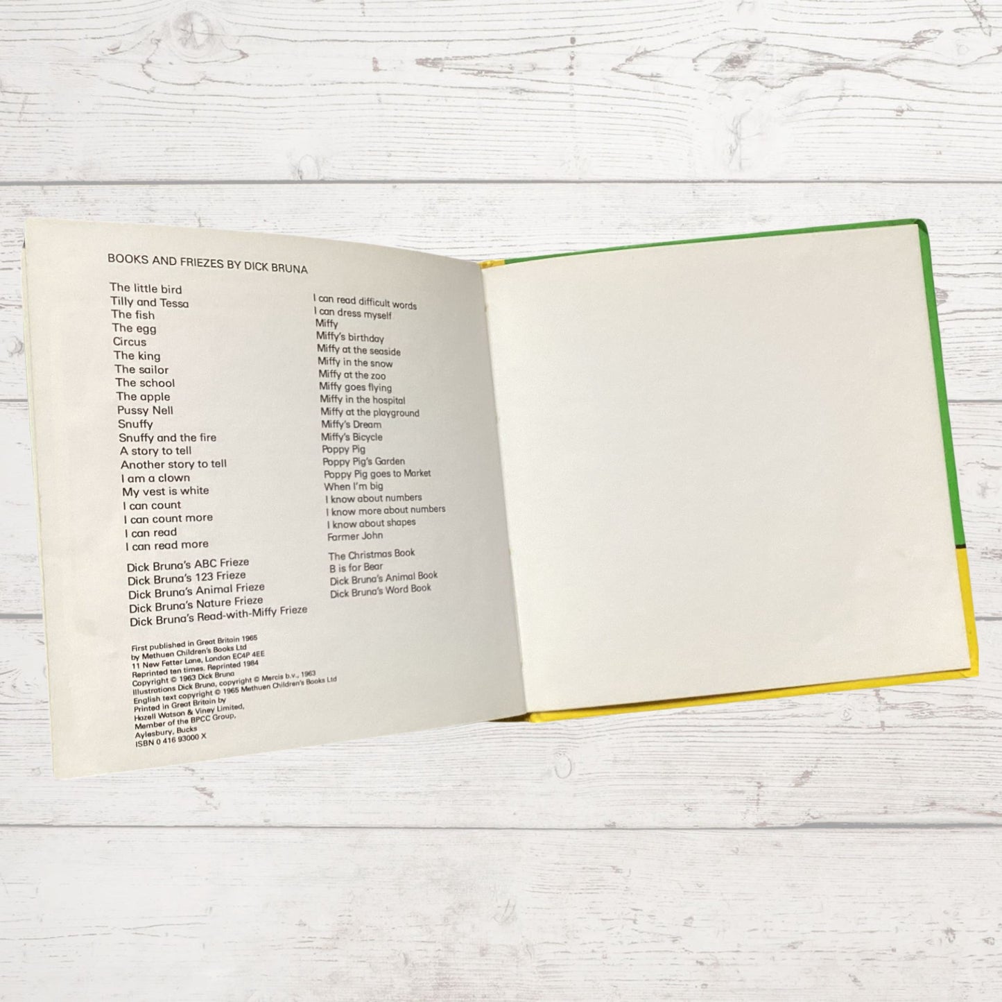 Vintage 1980s Dick Bruna Hardcover Children's Book - Miffy at the Zoo : A Bright and Colourful Tale of a Special Day Out