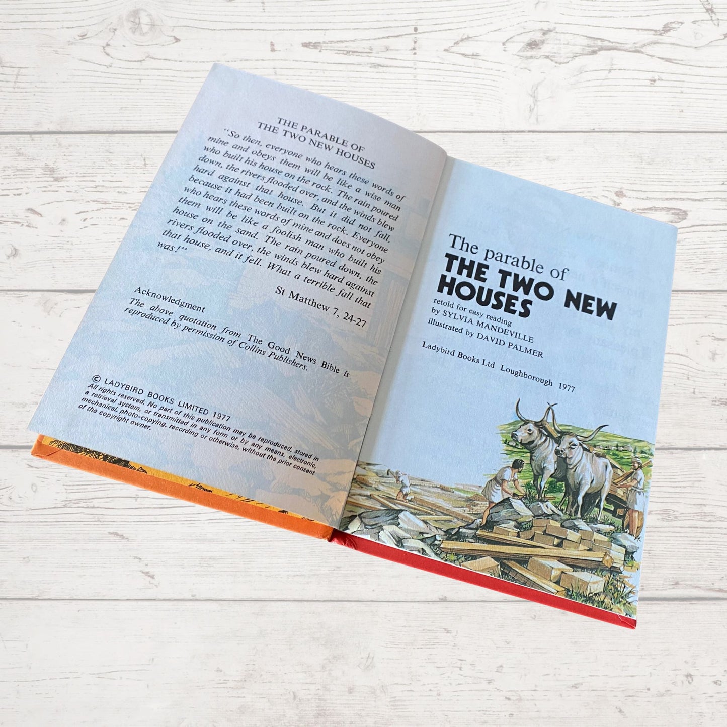 Vintage 1970s ladybird book, The Parable of The Two New Houses . Series 606A