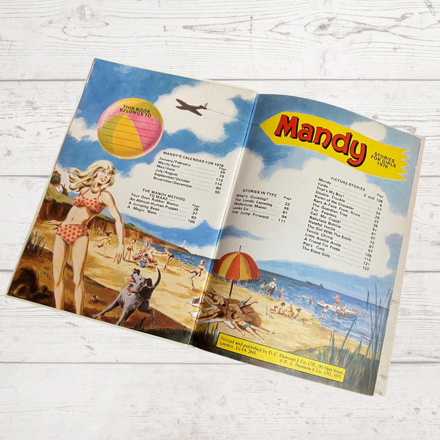 Vintage Mandy Annual 1976, full of fiction, activities and fun. Great gift idea