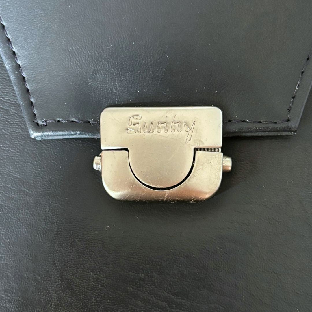 Vintage 60s Mod Style Navy Blue Triangle Cross Body Bag with Adjustable Shoulder Strap