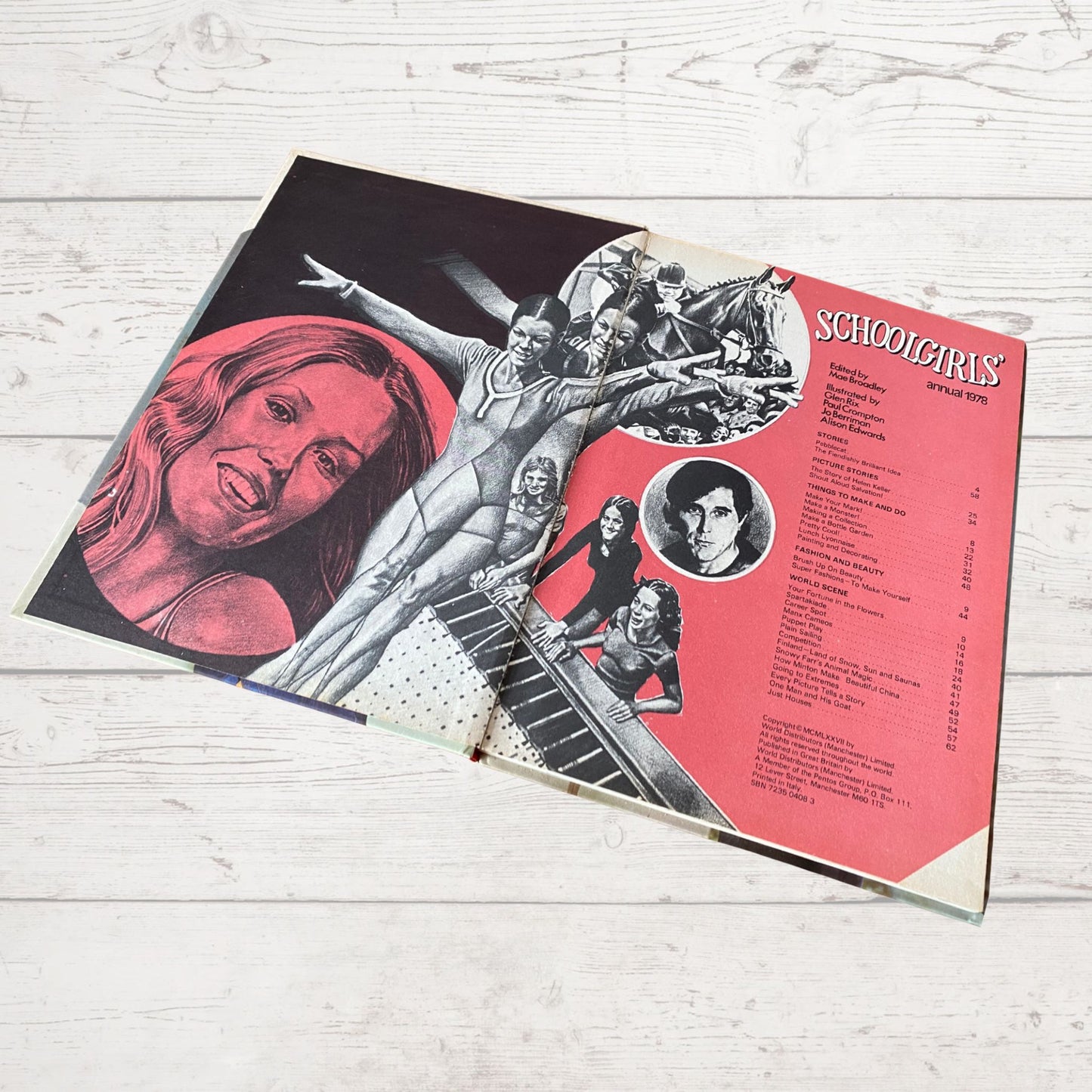 Vintage Schoolgirls’ Annual 1978, full of fiction, fun, pop and beauty. Great gift idea