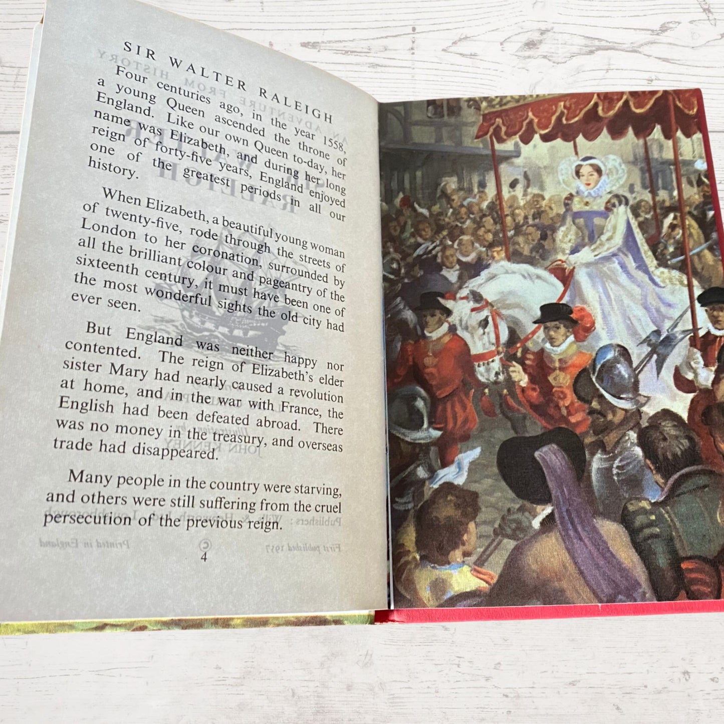 Vintage 1960s ladybird book, Sir Walter Raleigh  , An Adventure from History. Series 561