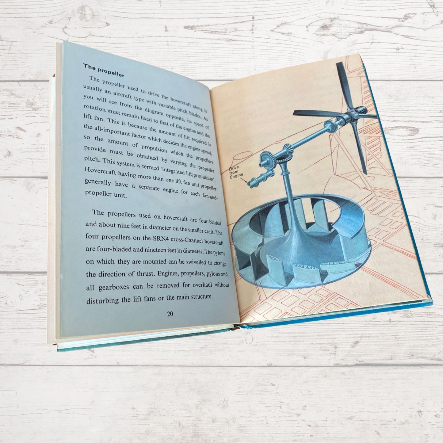 Vintage 1970s ladybird book, The Hovercraft , How it Works. Series 654