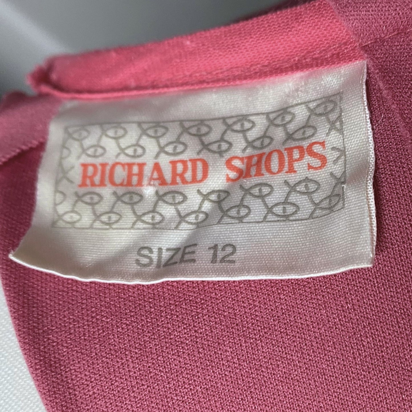 Pink vintage Grecian style, deep v neck maxi dress. Approx UK size 6-8