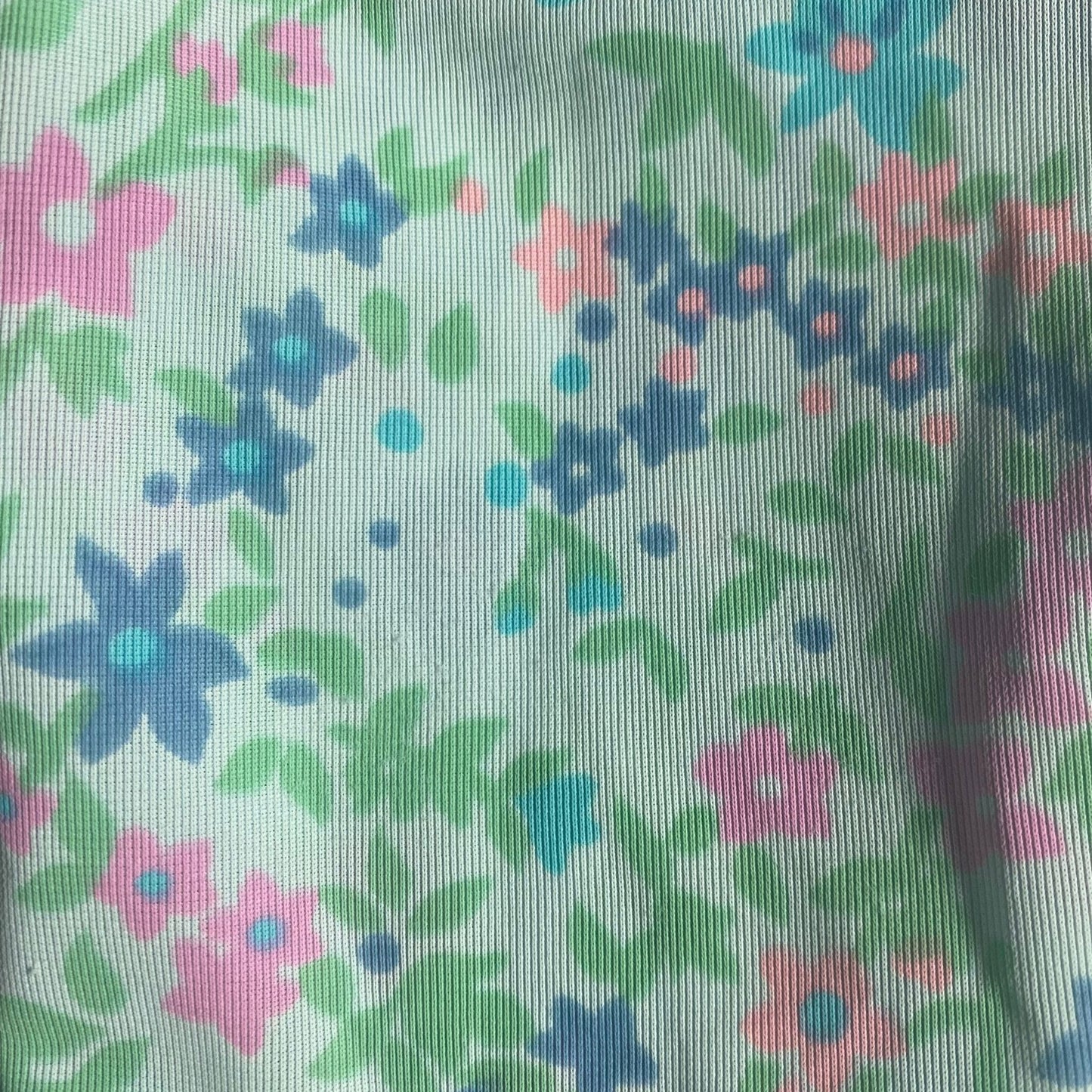 Vintage short length bright floral, lace trimmed slip dress/ petticoat. Great gift idea. Approx UK size 8-10