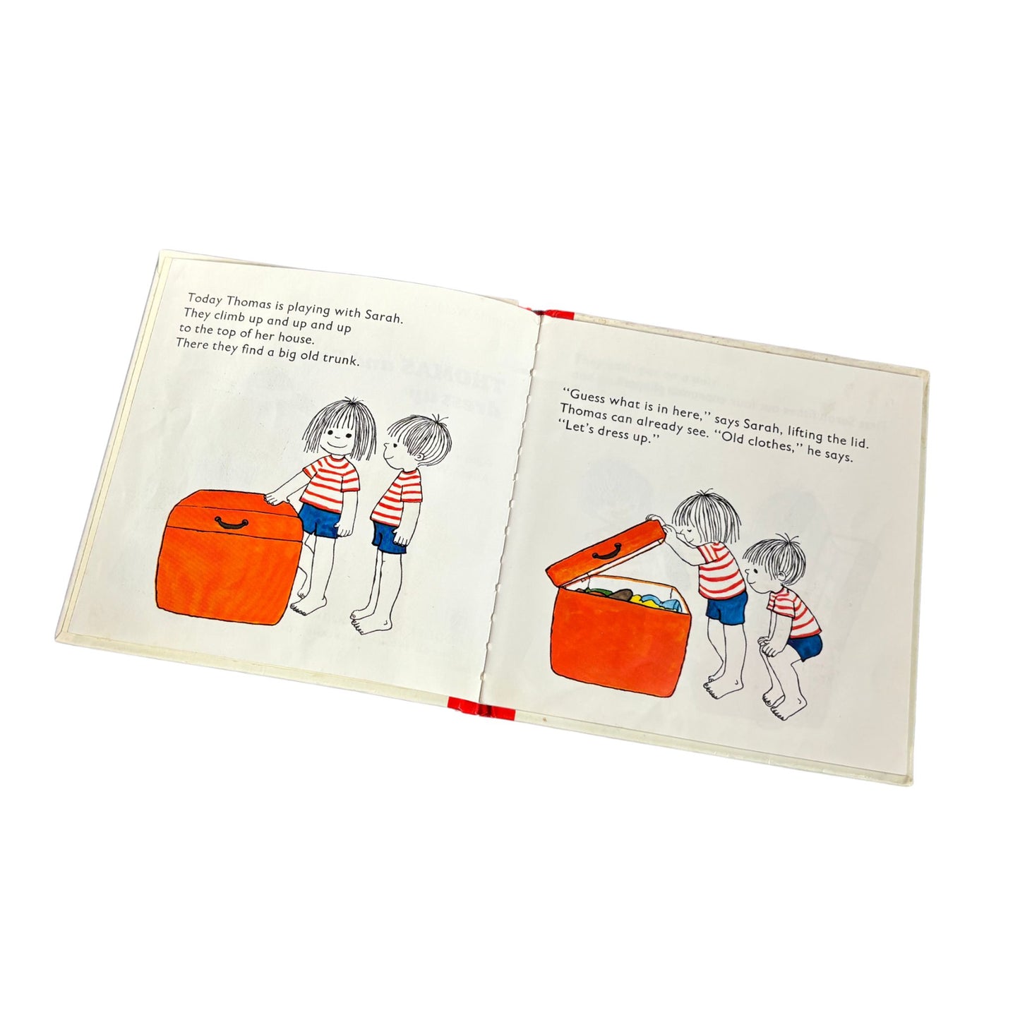 Vintage 1970s Gunilla Wolde Hardcover Children's Book - Thomas and Sarah Dress Up : A Bright and Colourful Story