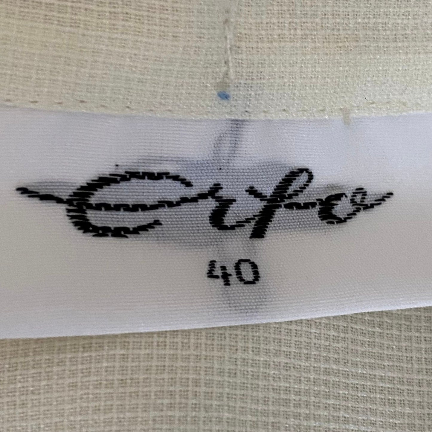 80s cream blouse with pink and blue floral embroidery and Peter Pan collar. Approx U.K. size 12-14