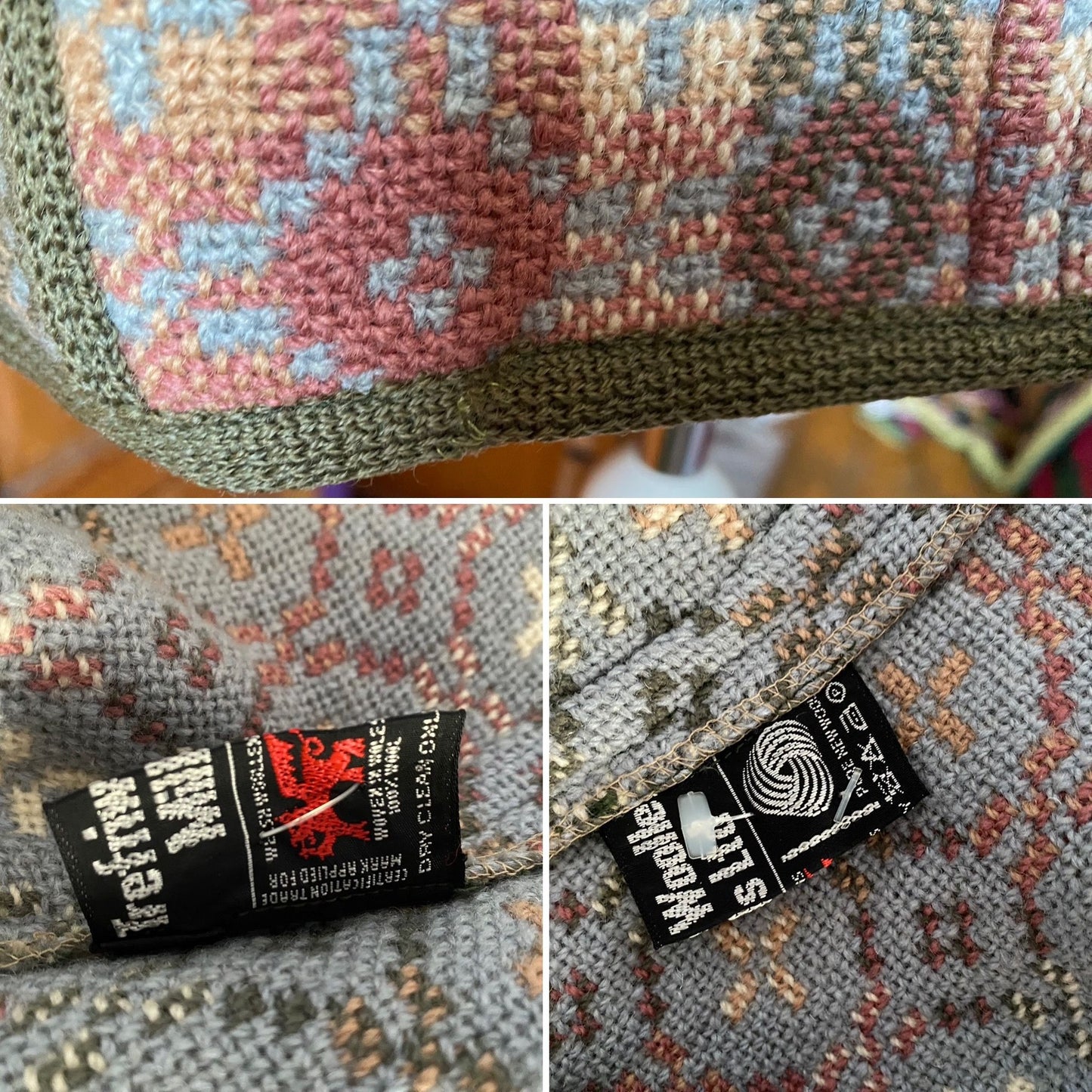 Vintage Welsh Wool Tapestry Style Waistcoat: A Timeless Piece of Welsh Craftsmanship. Approx UK size 10-14