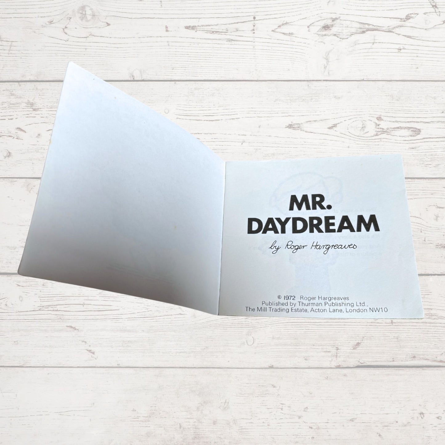 Mr. Daydream by Roger Hargreaves. Original 1970s The Mr Men series. 1972 edition.Great gift idea