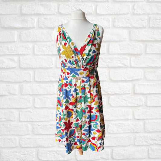 50s Pin-Up Style Seaside Print Vintage Sundress .Approx UK size 14-16