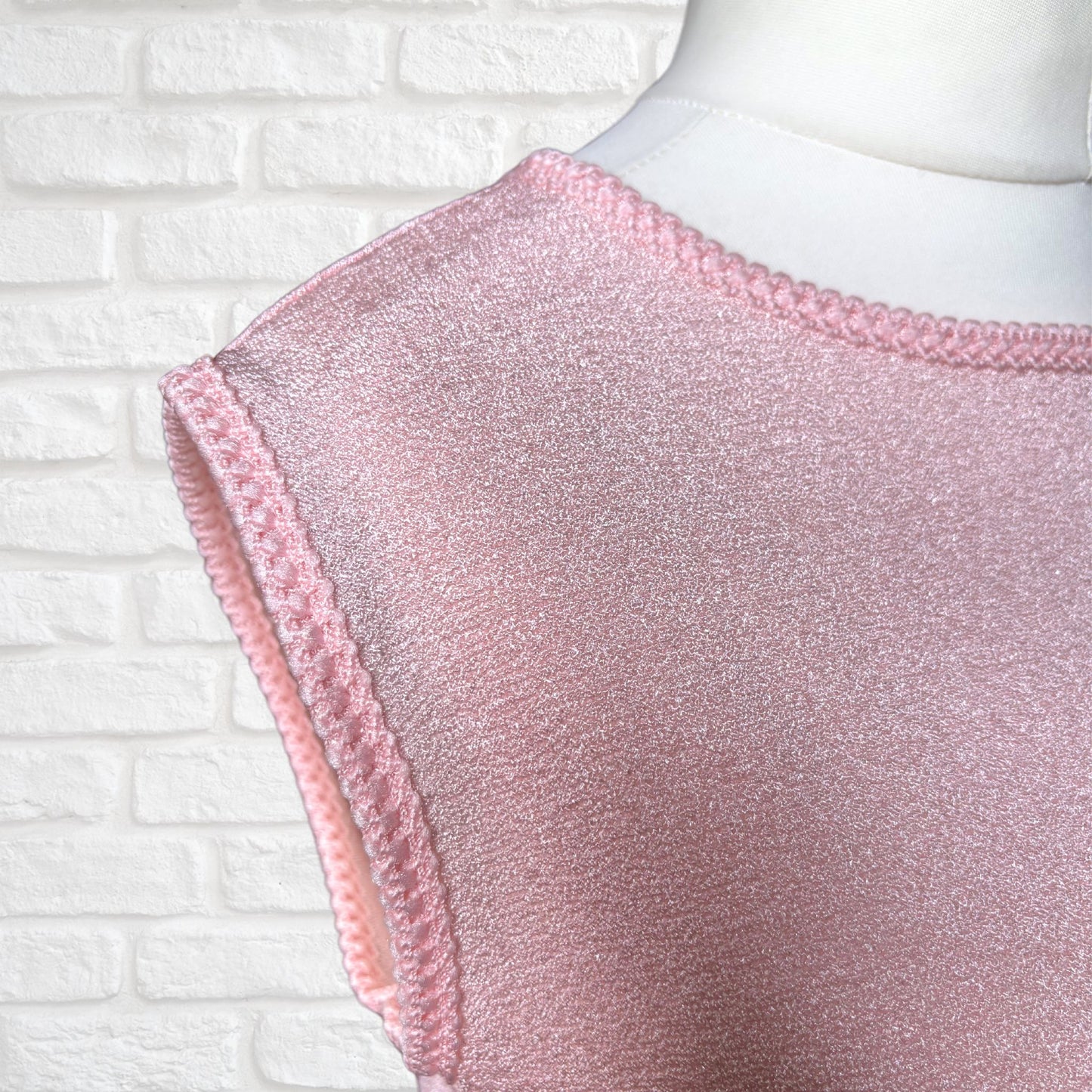 60s sleeveless pink mod top. Vintage St. Michael. Approx UK size 12-14