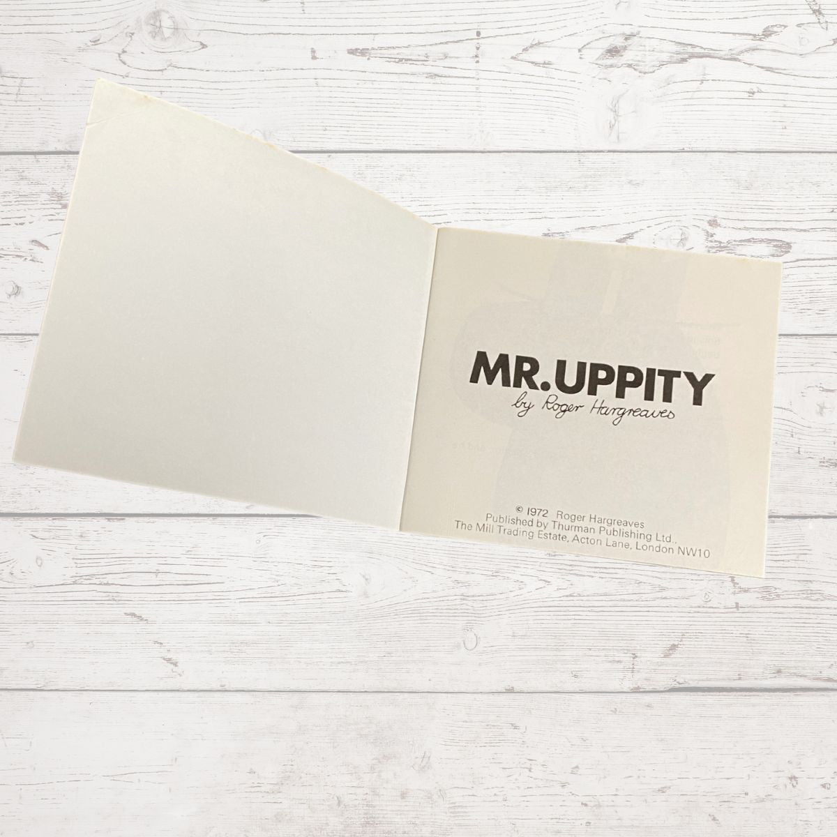 Mr. Uppity by Roger Hargreaves. Original 1970s The Mr Men series. 1972   edition.Great gift idea