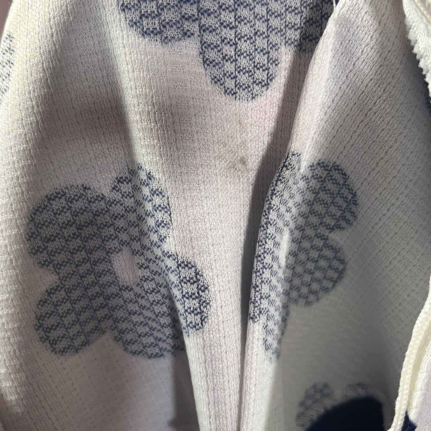 Navy & White 60s Mini Vintage Skater Dress .Approx UK size 10-12