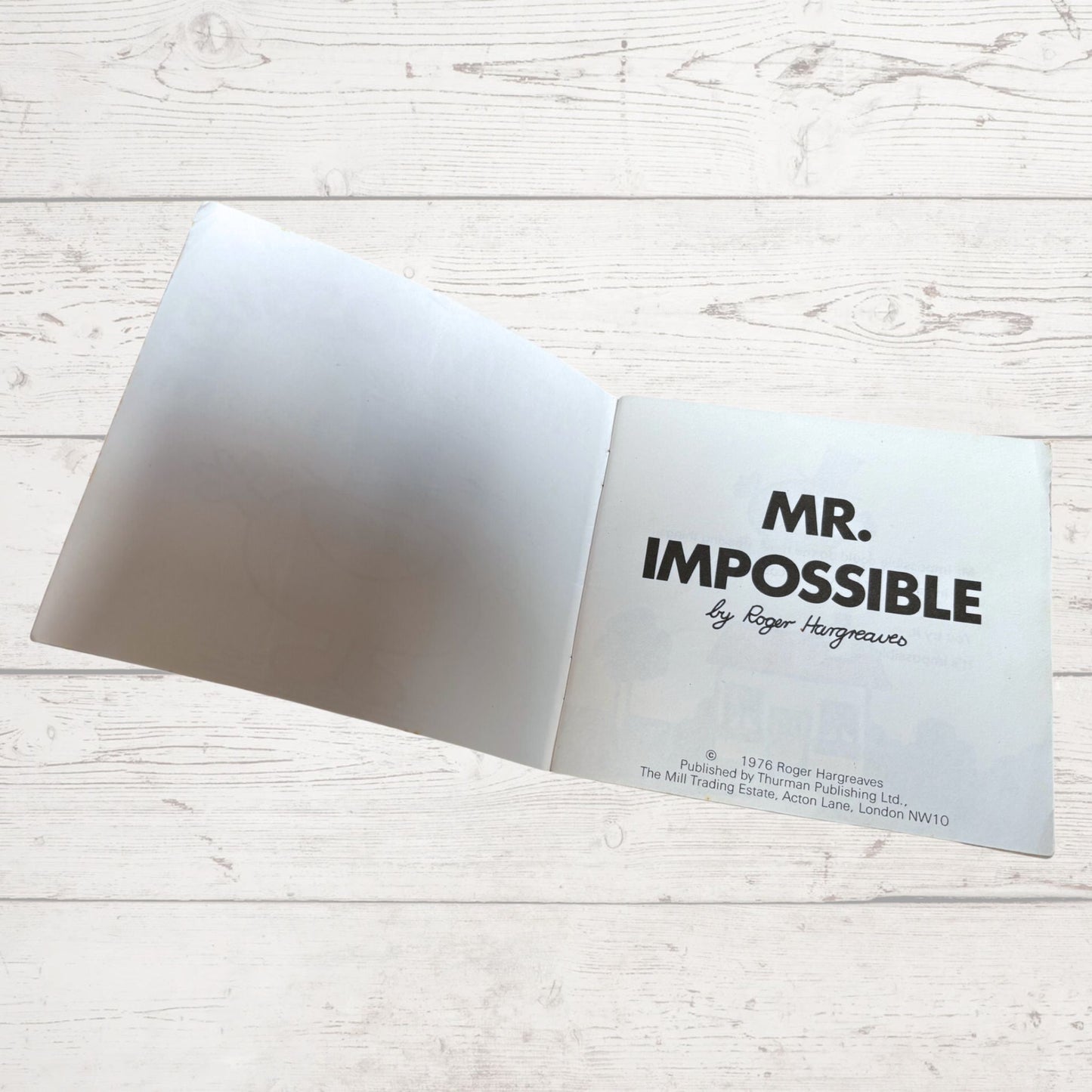 Mr. Impossible by Roger Hargreaves. Original 1970s The Mr Men series. 1976   edition.Great gift idea