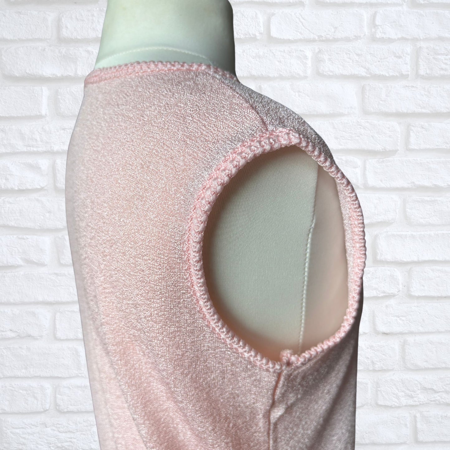 60s sleeveless pink mod top. Vintage St. Michael. Approx UK size 12-14