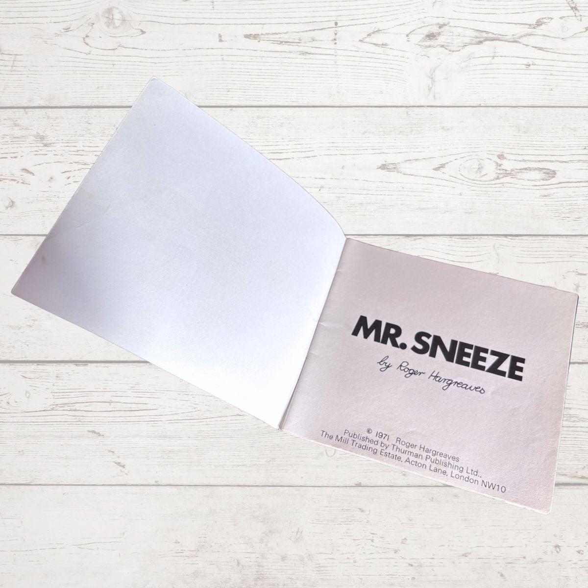 Mr. Sneeze by Roger Hargreaves. Original 1970s The Mr Men series.1971 edition
