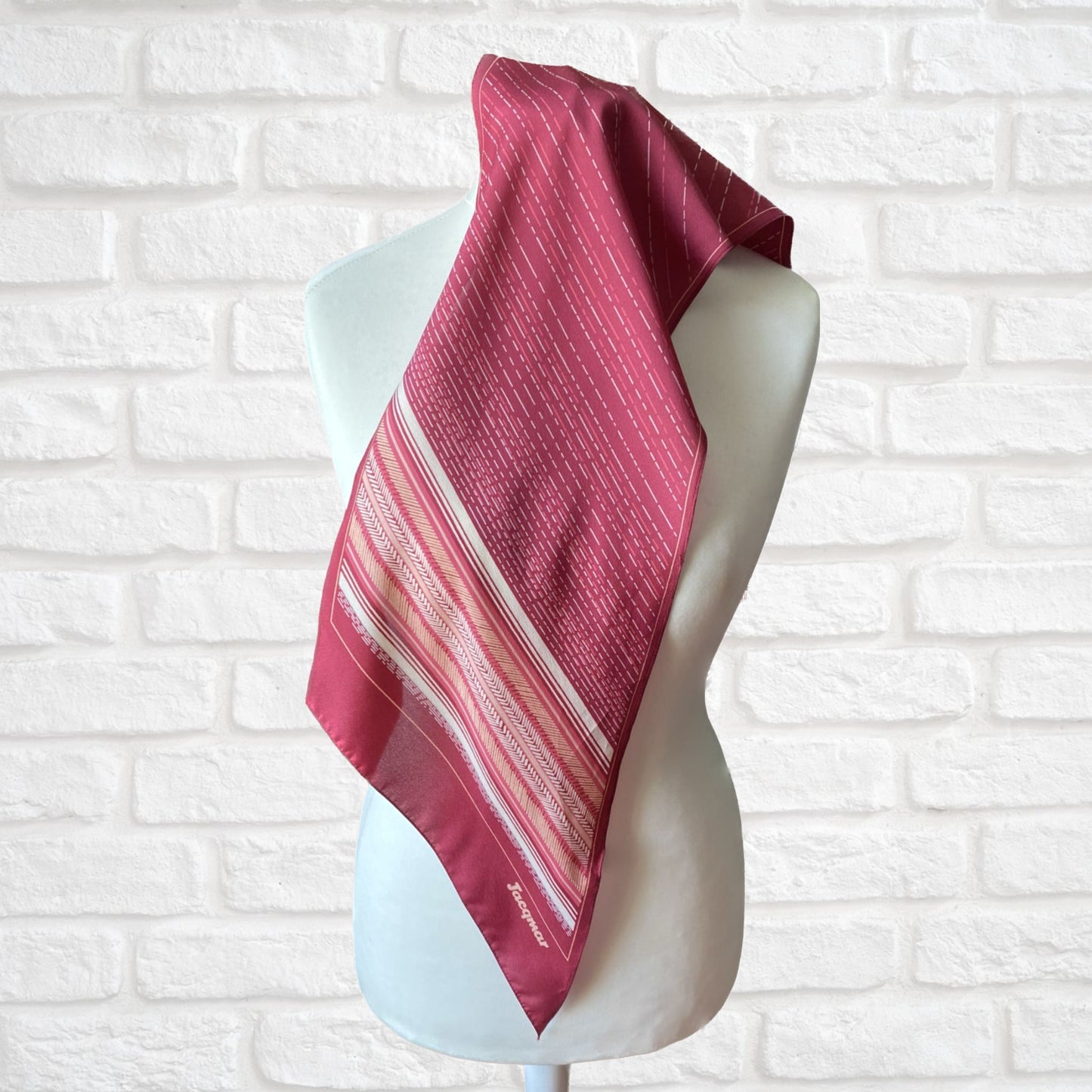 Long Purple and Pink Vintage Jacqmar scarf. Great gift idea