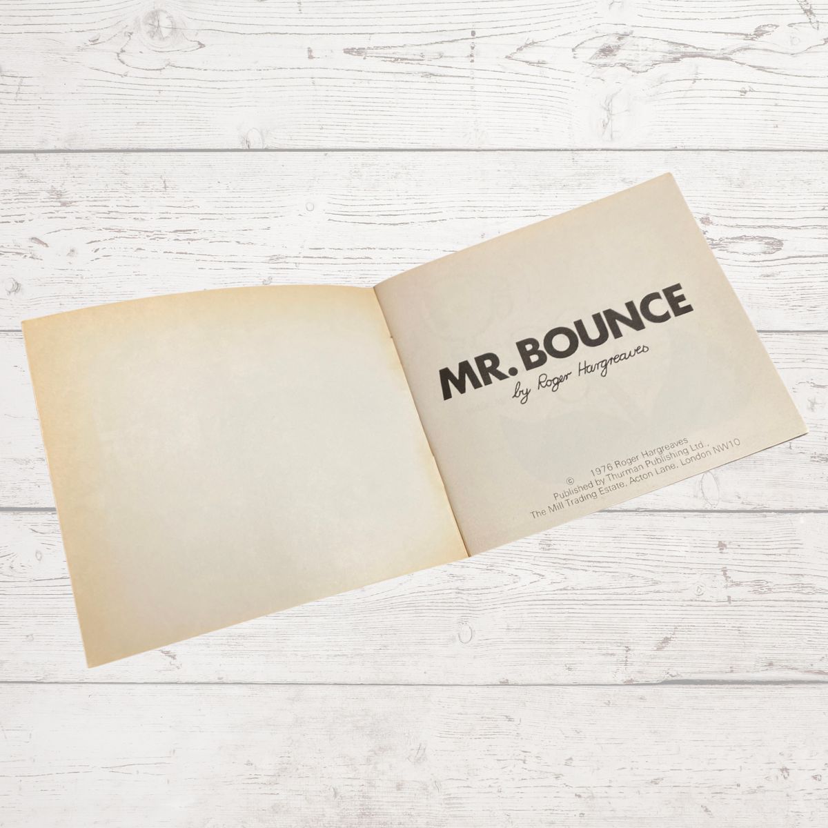 Mr. Bounce by Roger Hargreaves. Original 1970s The Mr Men series. 1976 edition.Great gift idea