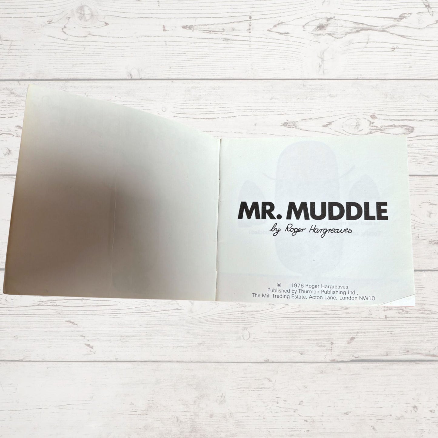 Mr. Muddle by Roger Hargreaves. Original 1970s The Mr Men series. 1976 edition.Great gift idea