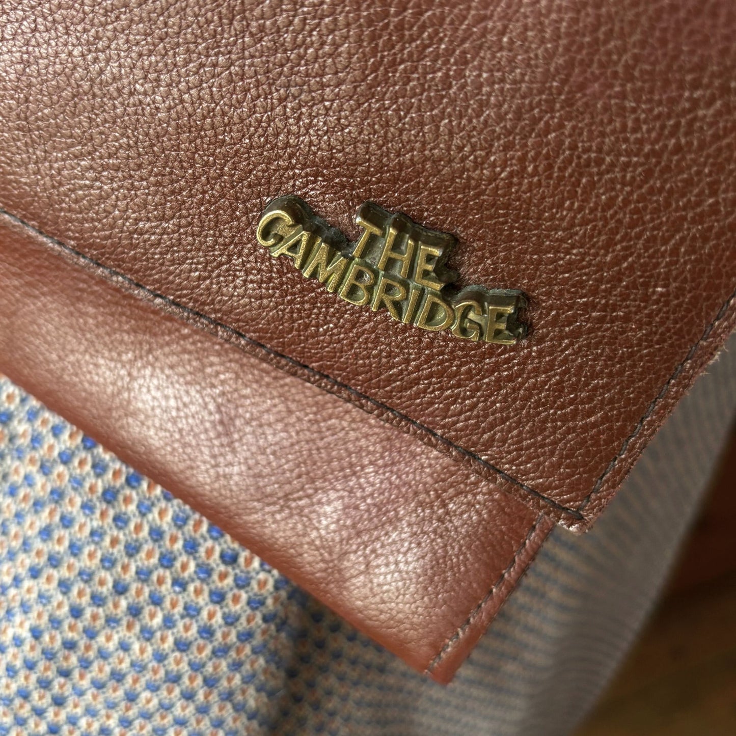 Vintage Brown Leather Envelope Bag with Detachable Chain Strap. The Cambridge Bag