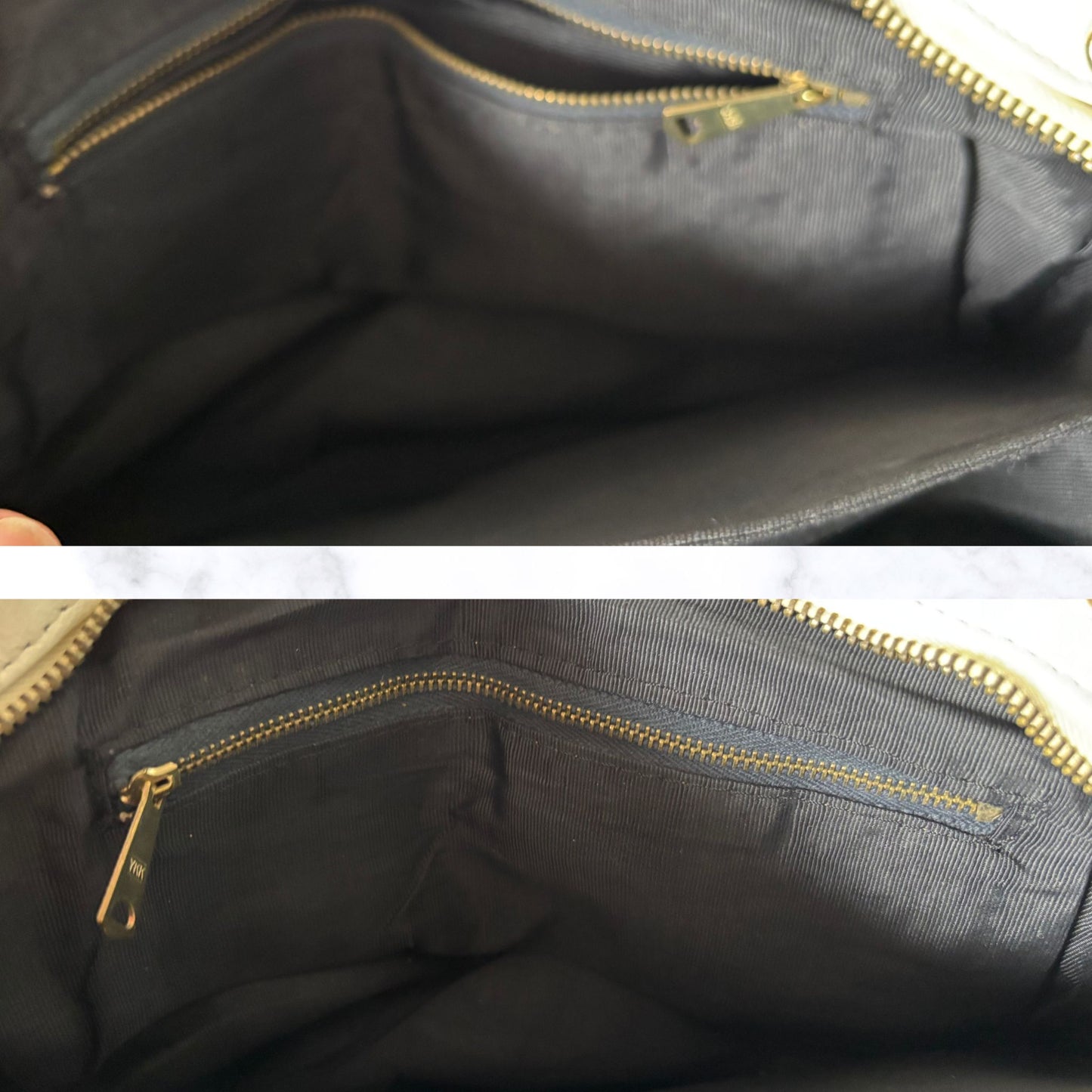 White Leather 70s Vintage Shoulder and top handle Bag by Sandix. Stylish and Secure