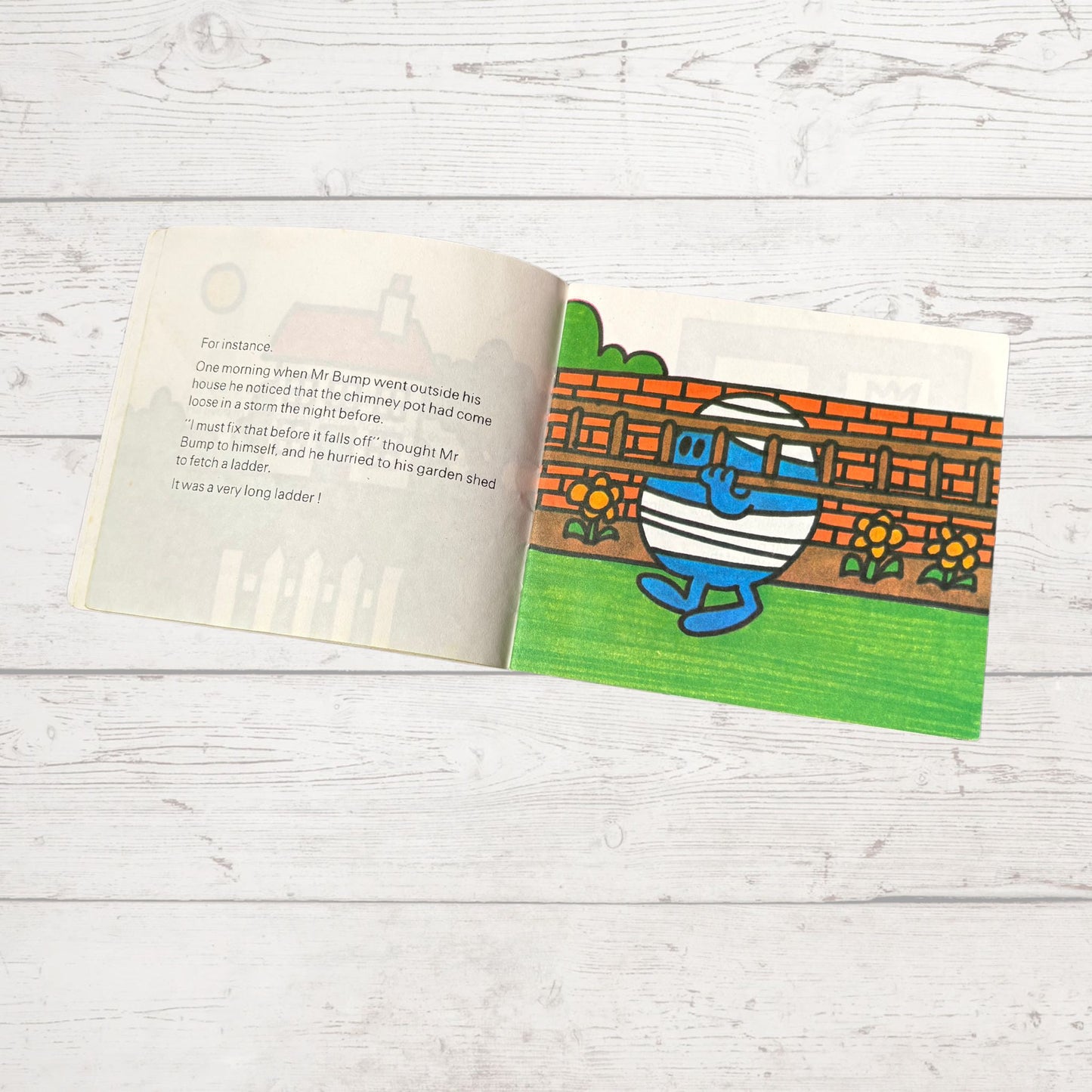 Mr. Bump by Roger Hargreaves. Original 1970s The Mr Men series. 1971 edition. Great gift idea
