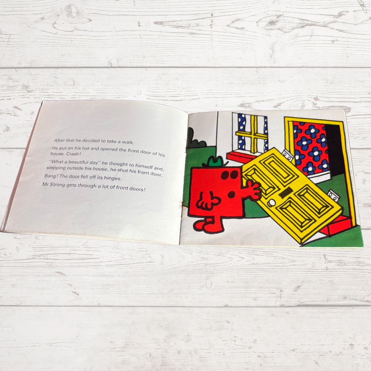 Mr. Strong by Roger Hargreaves. Original 1970s The Mr Men series. 1976 edition