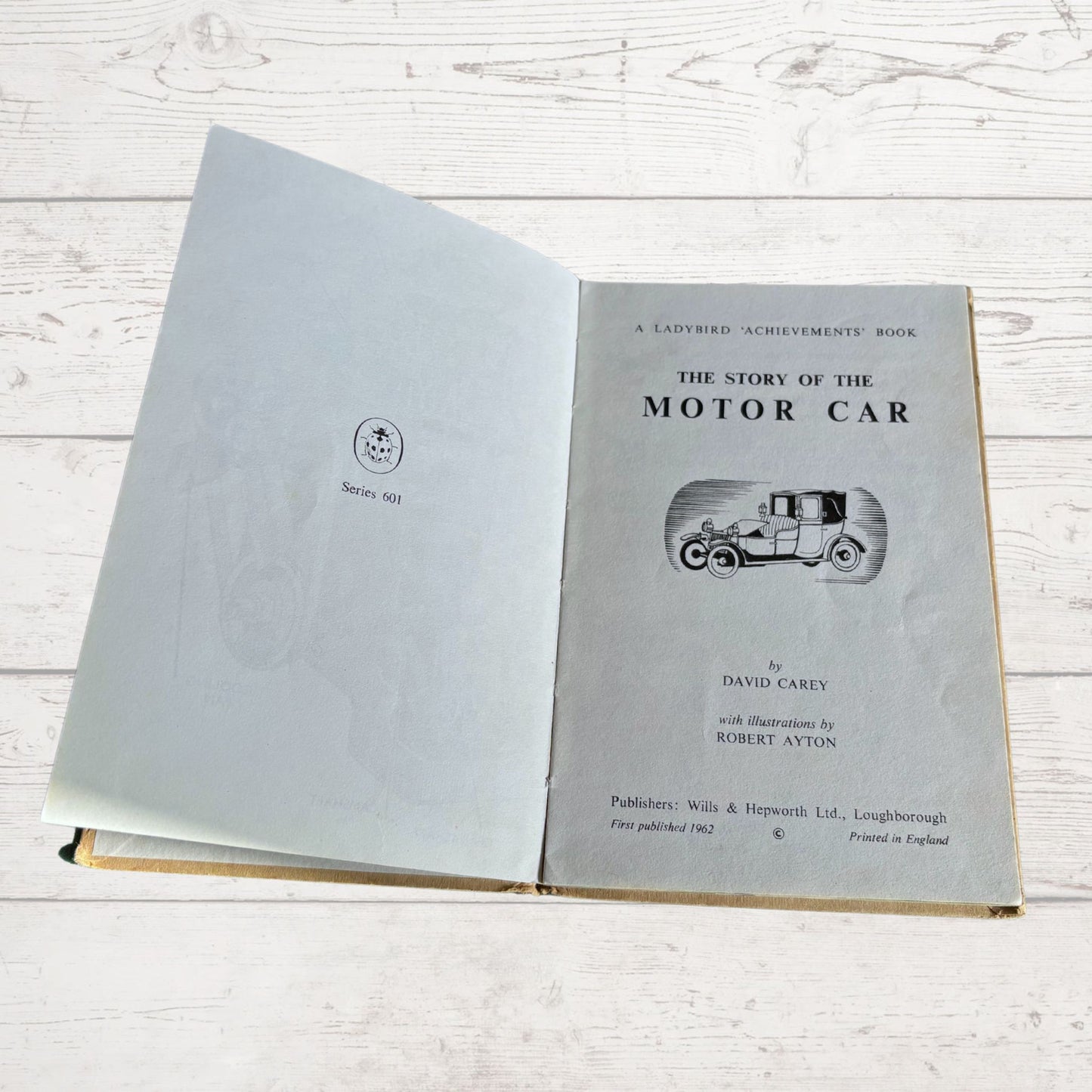 Vintage 1960s ladybird book, The Story of the Motor Car. Series 601