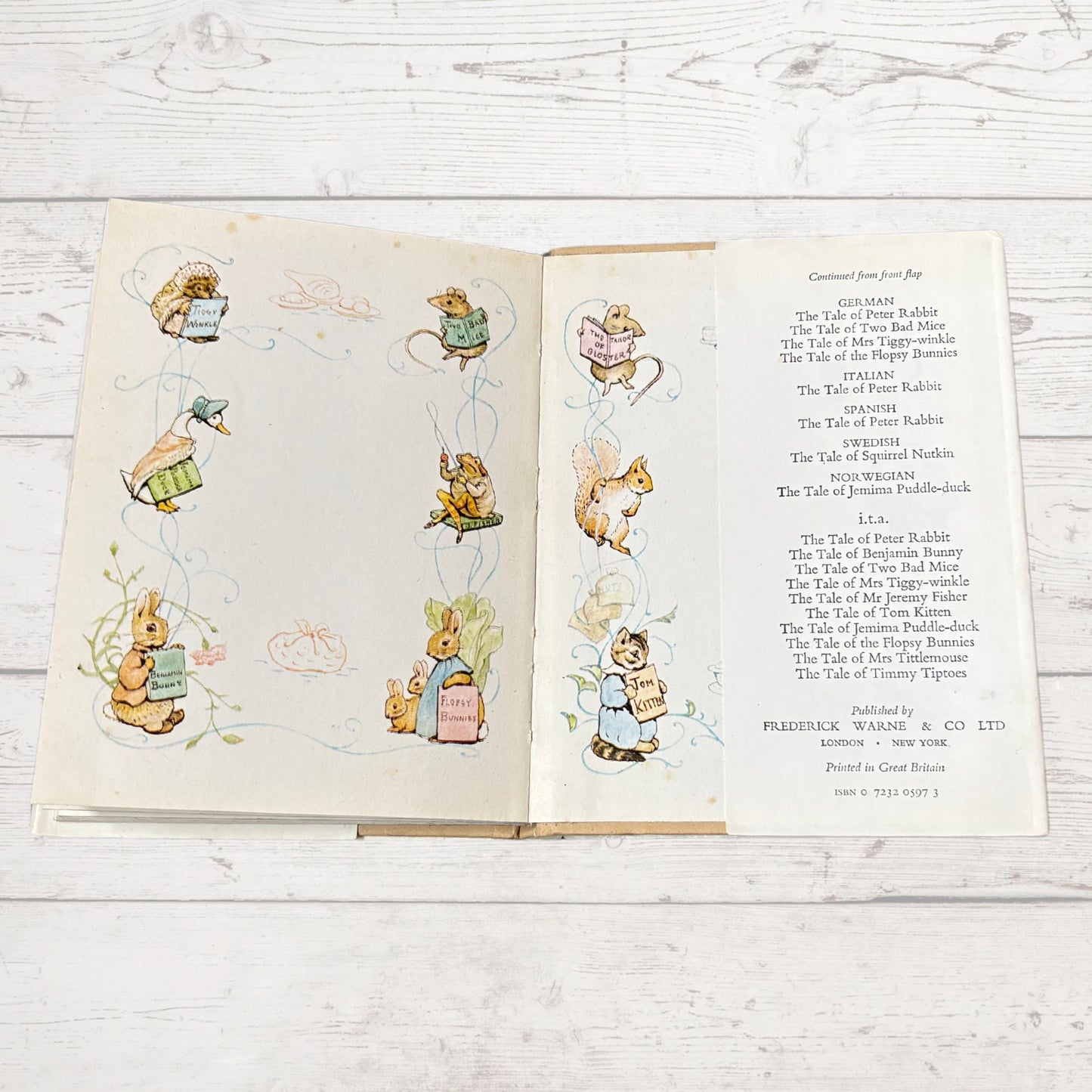 The Tale of Mrs. Tiggy-Winkle. Vintage Beatrix Potter book. 1971 edition