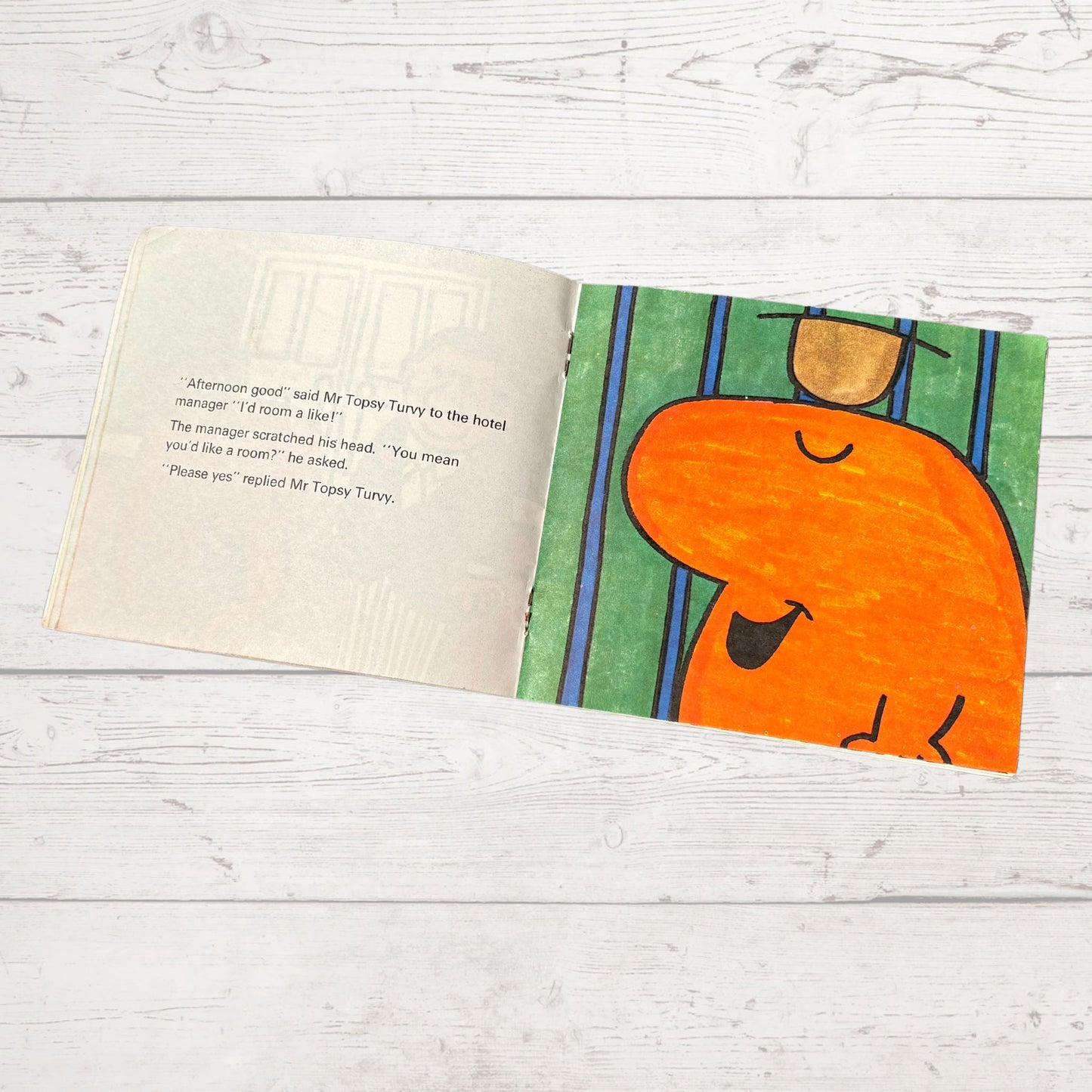 Mr. Topsy - Turvy by Roger Hargreaves. Original 1970s The Mr Men series. 1972 edition. Great gift idea