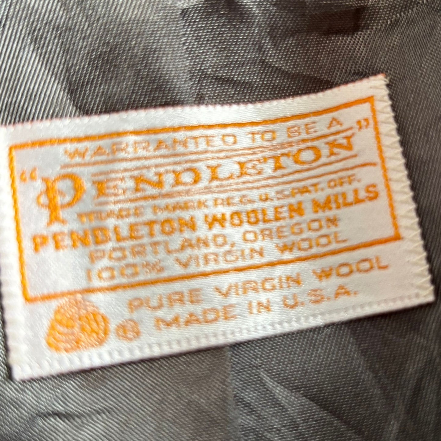 Vintage 80s Pendleton Blue and Grey Checked Blazer. Approx UK size 10-12