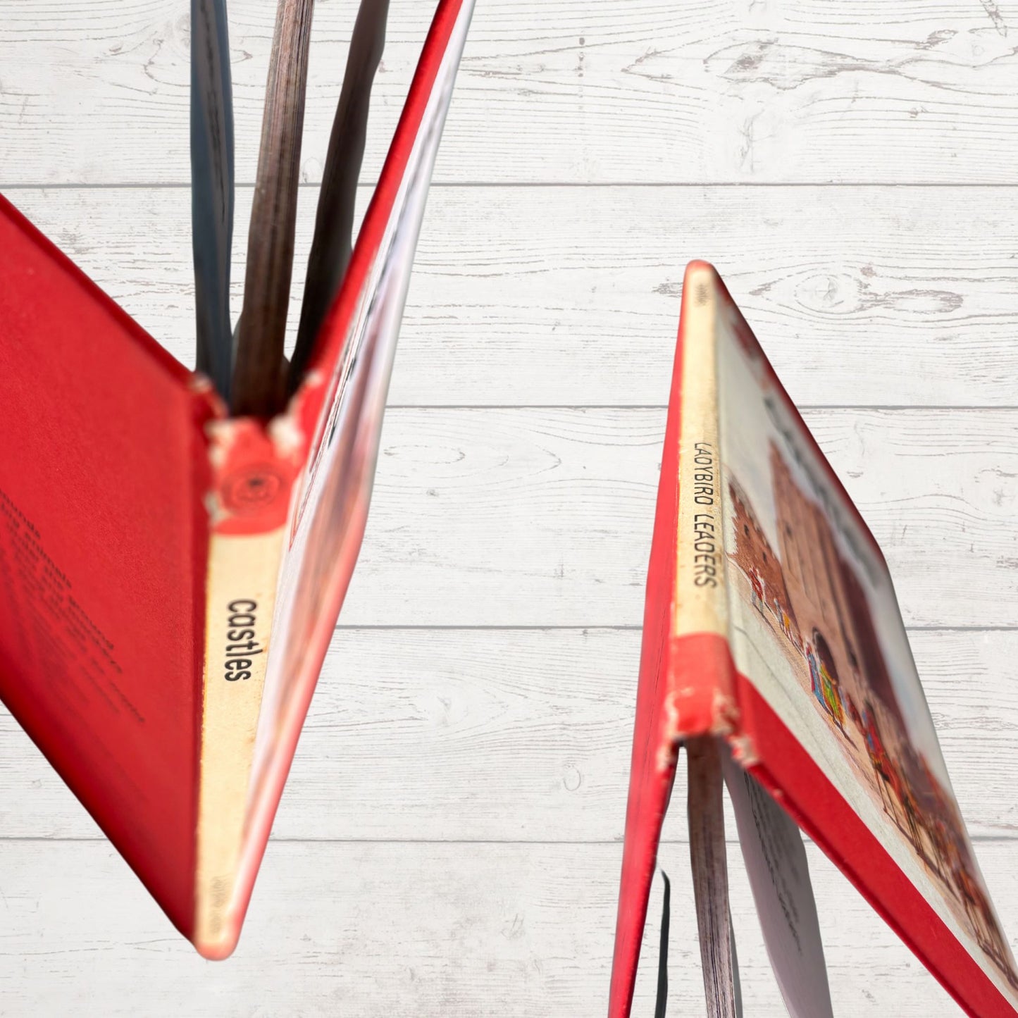 Vintage 1980s children’s book, Castles. A Ladybird Leader reading book. Series 737