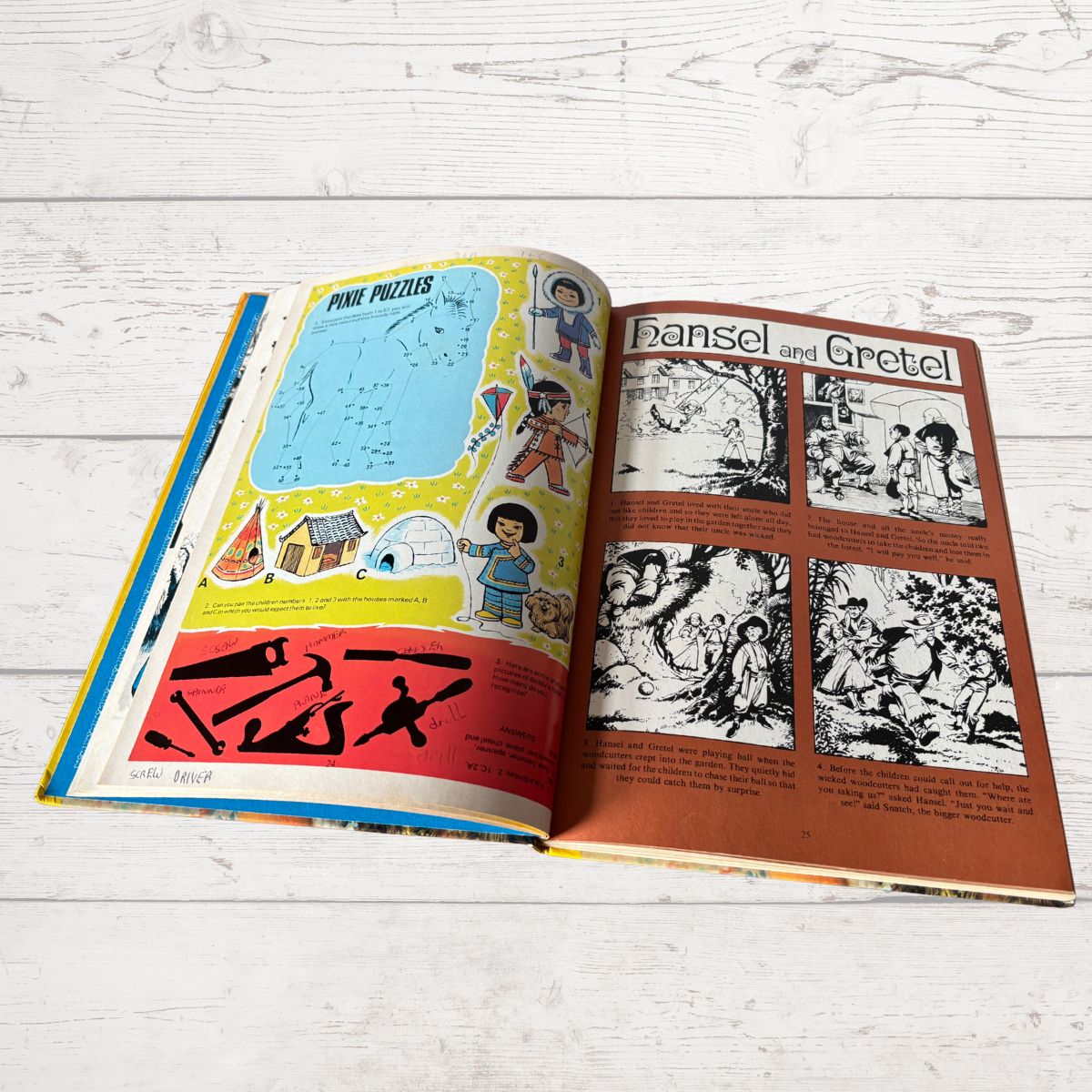 Vintage Pixie Annual 1975, full of fiction, fun, pets and puzzles. . Great gift idea