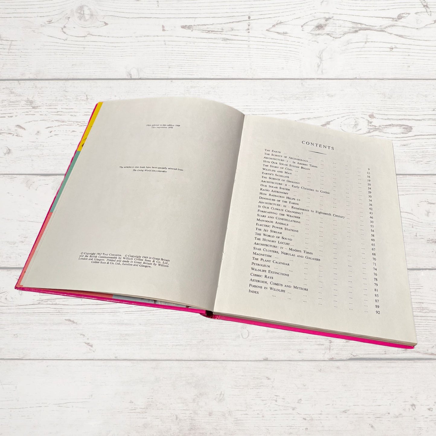 Vintage 1970s Children's Book: Our World  - Beautifully Illustrated Colourful Hardback Encyclopaedia