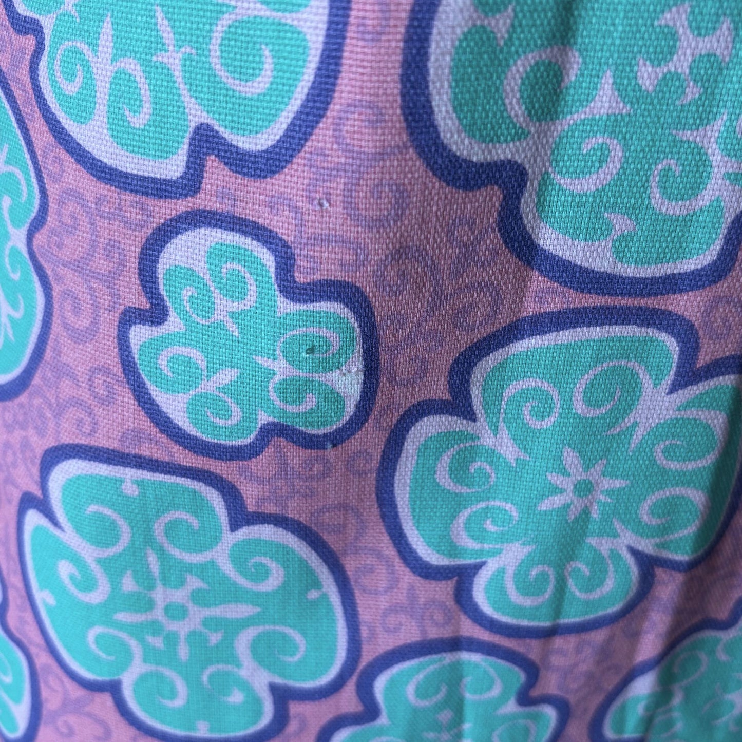 60s Pink and Turquoise Short Sleeves Vintage Scooter Dress. Approx UK size 8- 10