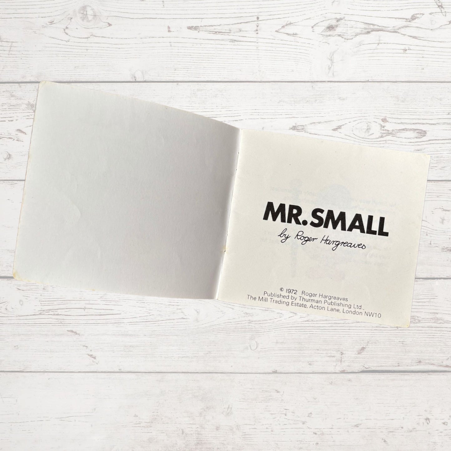 Mr. Small by Roger Hargreaves. Original 1970s The Mr Men series. 1972 edition. Great gift idea