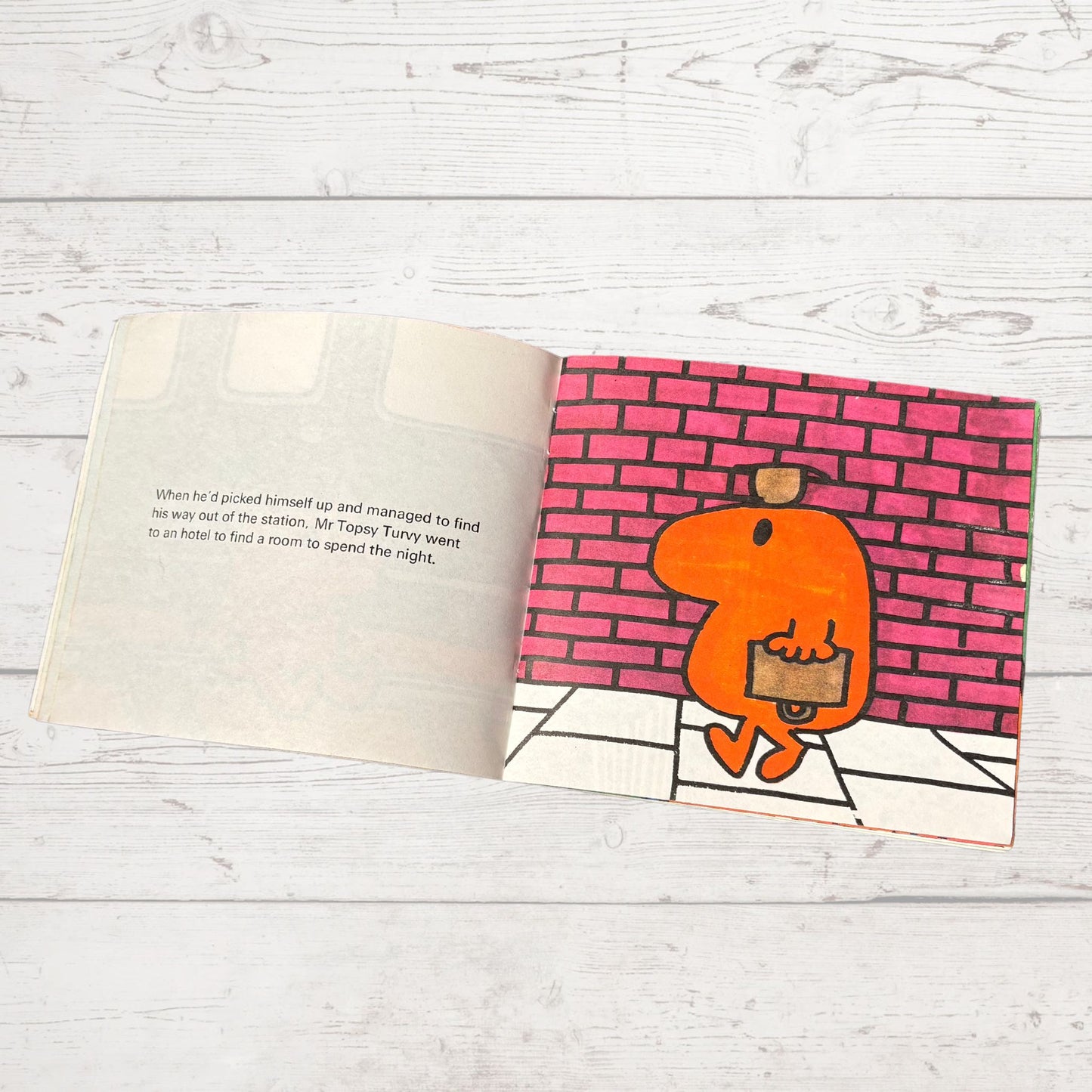 Mr. Topsy - Turvy by Roger Hargreaves. Original 1970s The Mr Men series. 1972 edition. Great gift idea