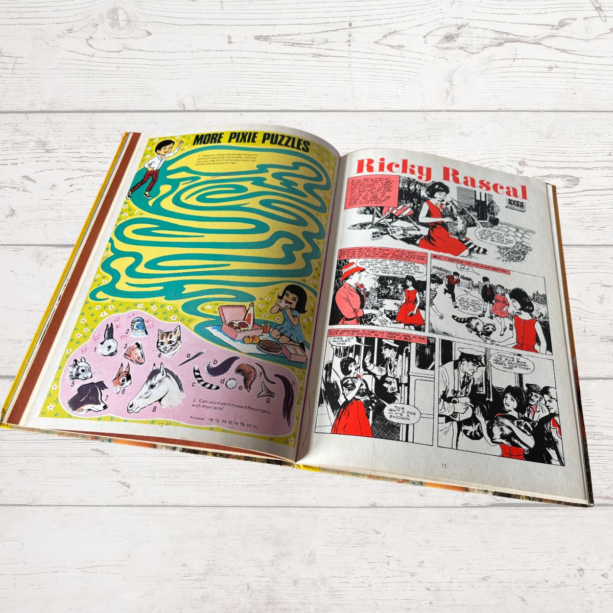 Vintage Pixie Annual 1975, full of fiction, fun, pets and puzzles. . Great gift idea