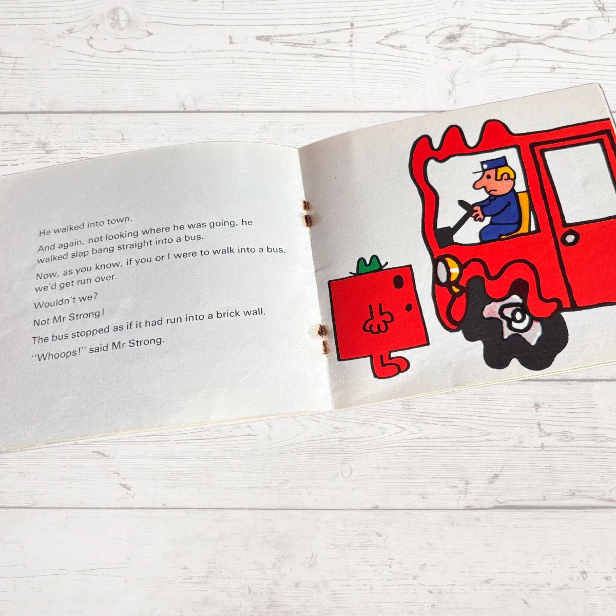 Mr. Strong by Roger Hargreaves. Original 1970s The Mr Men series. 1976 edition