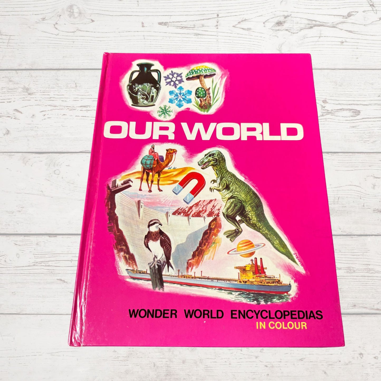 Vintage 1970s Children's Book: Our World  - Beautifully Illustrated Colourful Hardback Encyclopaedia