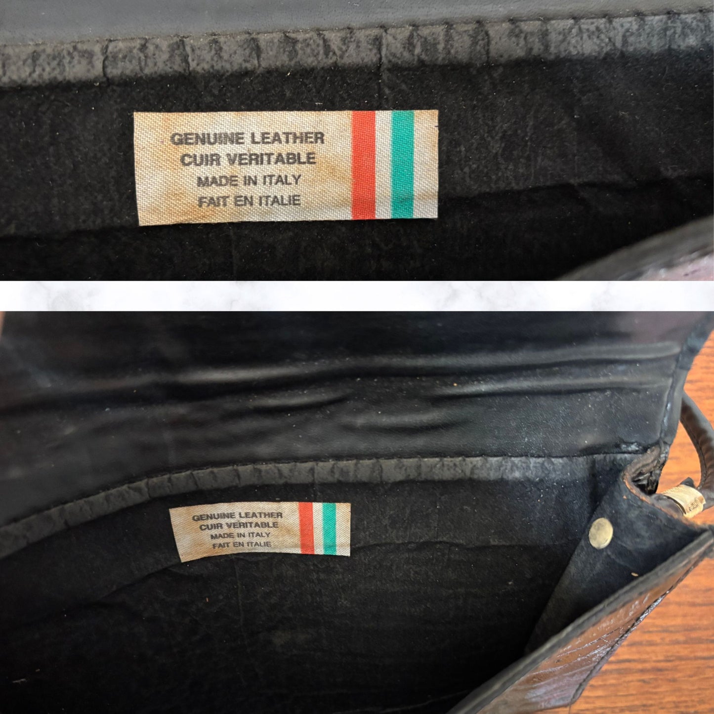 Vintage 80s Black Leather Envelope Bag with Cross Body Strap. Perfect for Nights Out/ Festivals