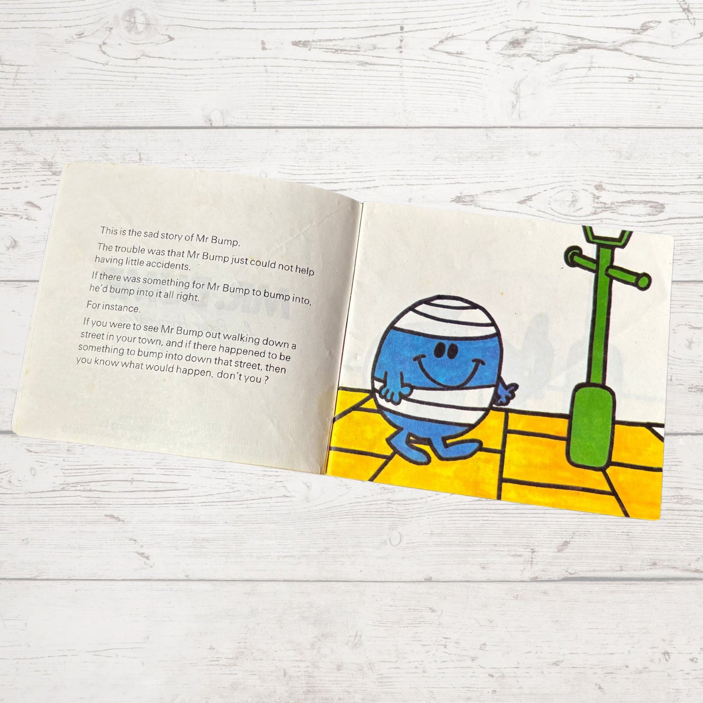 Mr. Bump by Roger Hargreaves. Original 1970s The Mr Men series. 1971 edition. Great gift idea