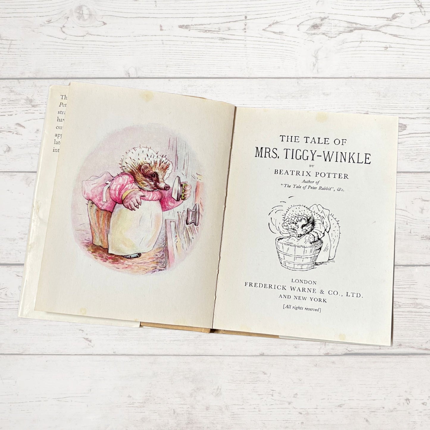 The Tale of Mrs. Tiggy-Winkle. Vintage Beatrix Potter book. 1971 edition