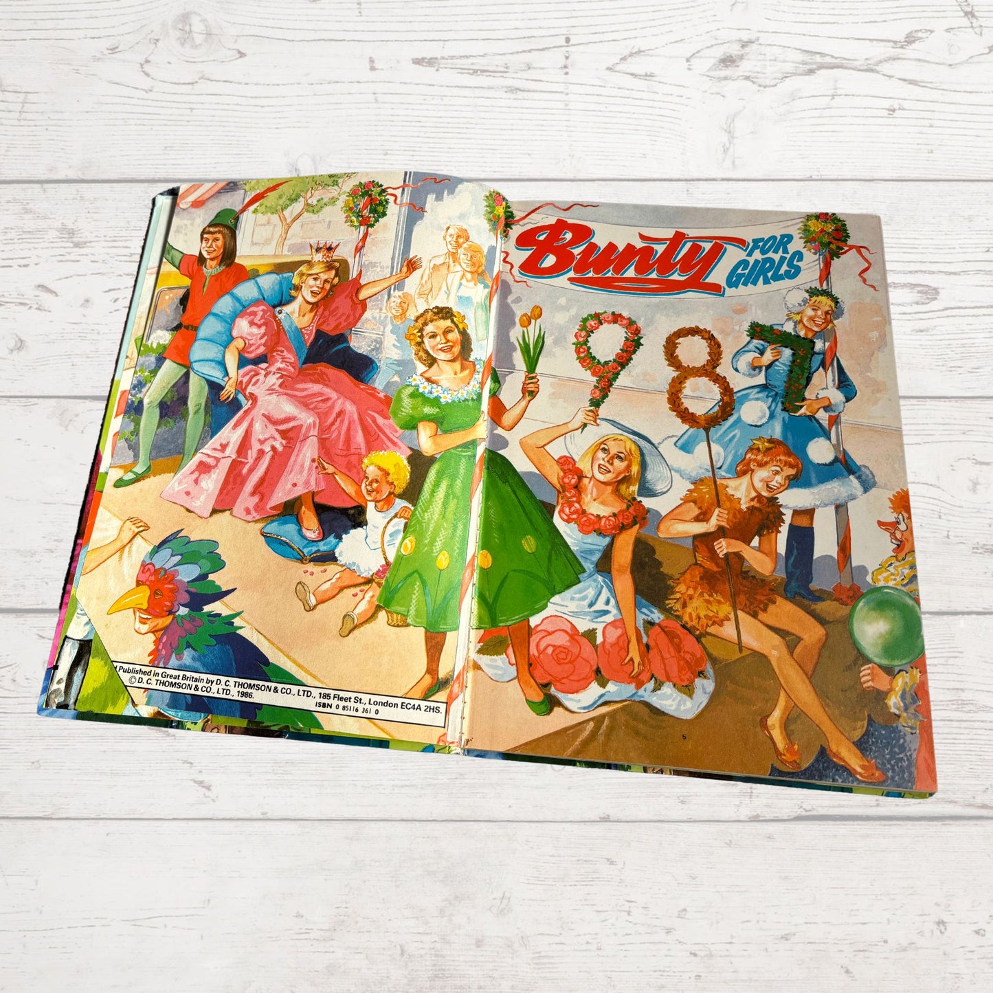 Vintage Bunty For Girls Annual 1987,  full of fiction, activities, cute animals and fun. Great gift idea