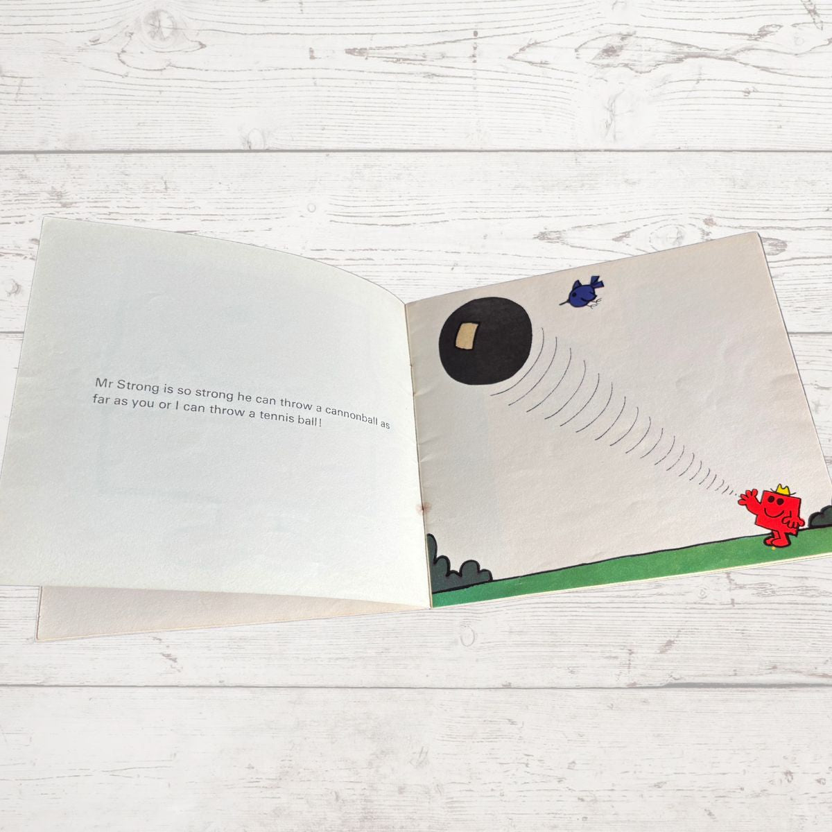 Mr. Strong by Roger Hargreaves. Original 1970s The Mr Men series. 1976 edition