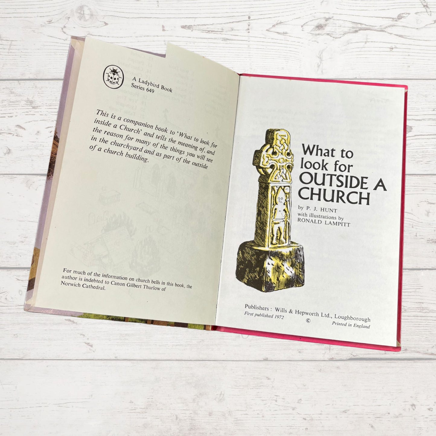 Vintage 1970s ladybird book: What to Look for Outside a Church. Series 649